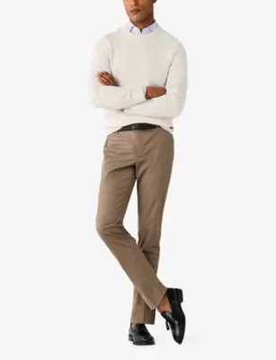 HACKETT Kensington Ribbed Slim-Fit Stretch Cotton-Blend Chinos detail 2