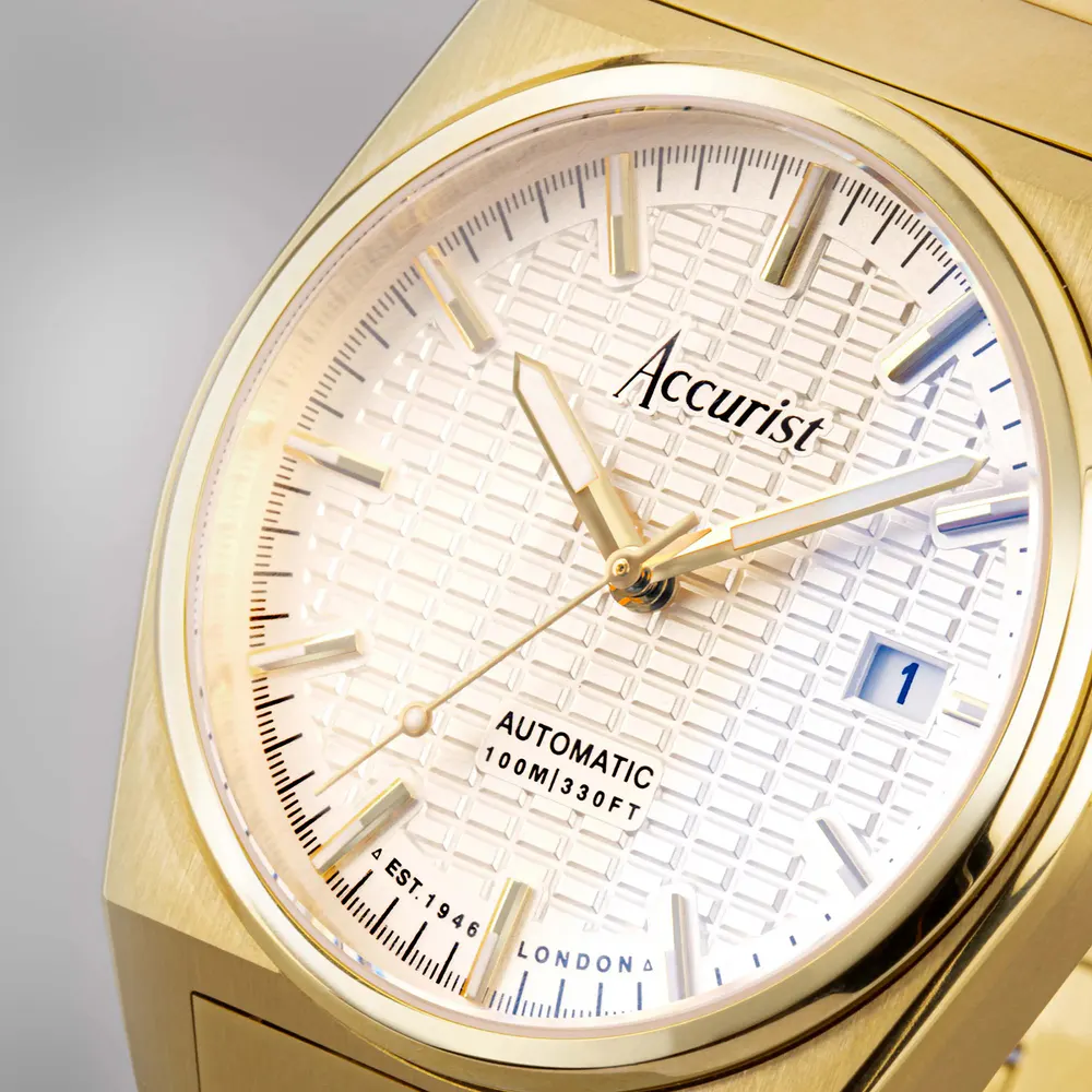 Accurist Origin Bicolour White Dial Mens Watch detail 3