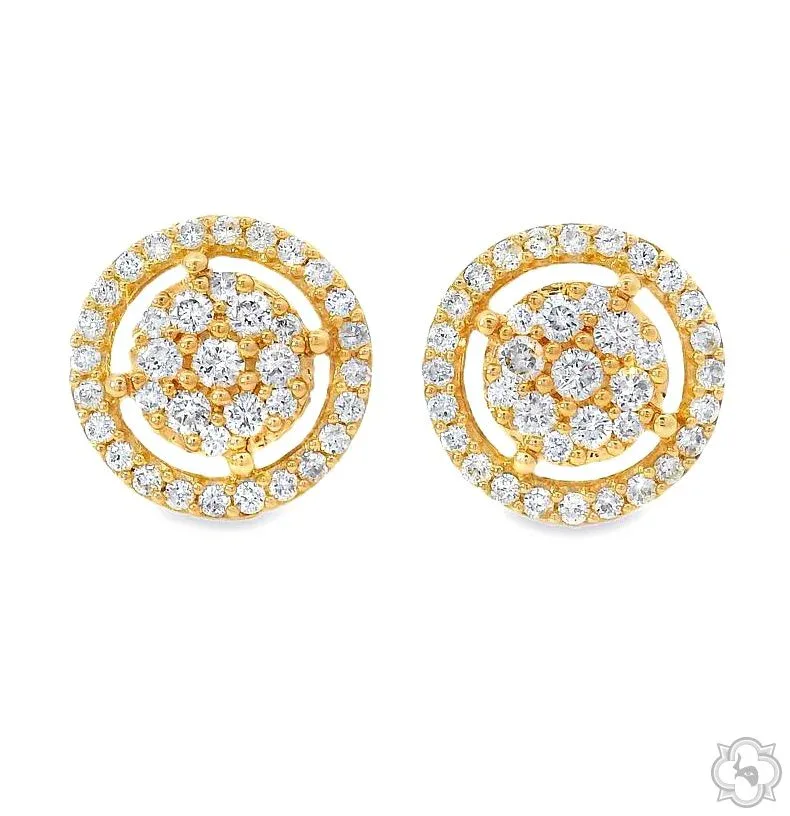 ANNA - A&R CREATIONS Round Diamond Earrings 70311 in Yellow Gold – Earrings