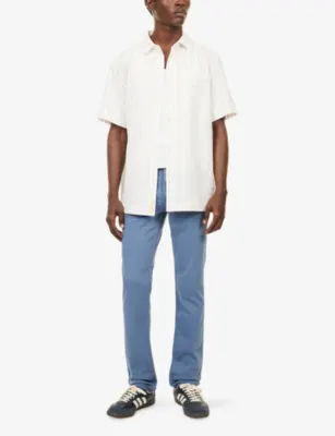 PAIGE Federal Transcend Slim-Fit Stretch-Denim Jeans detail 2