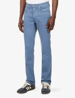 PAIGE Federal Transcend Slim-Fit Stretch-Denim Jeans detail 3