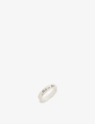 SERGE DENIMES Loyalty sterling-silver ring - U detail 2