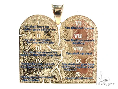 RINA - For Him CUSTOM 18K Gold Custom Decalogue Pendant 35496 in Rose Gold – Pendant