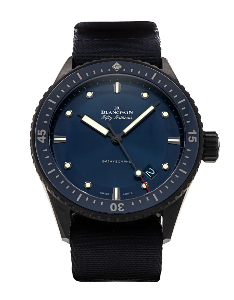 Blancpain Fifty Fathoms 5000-0140-NAOA — 2022 — Unworn in Blue – Pre-owned watches