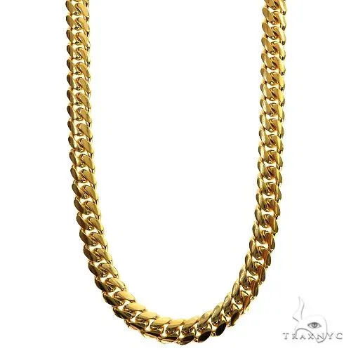 JALGAS - ROYAL CHAIN GROUP 14k Yellow Gold Solid Miami Cuban Link 22 Inches 5mm 66526 in Rose / 22 Inches – Chain