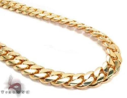 JALGAS - MIAMI CUBAN LINK Solid Miami Cuban Link Chain 10K Yellow Gold 20 Inches 12.5mm 67153 in Yellow – Chain