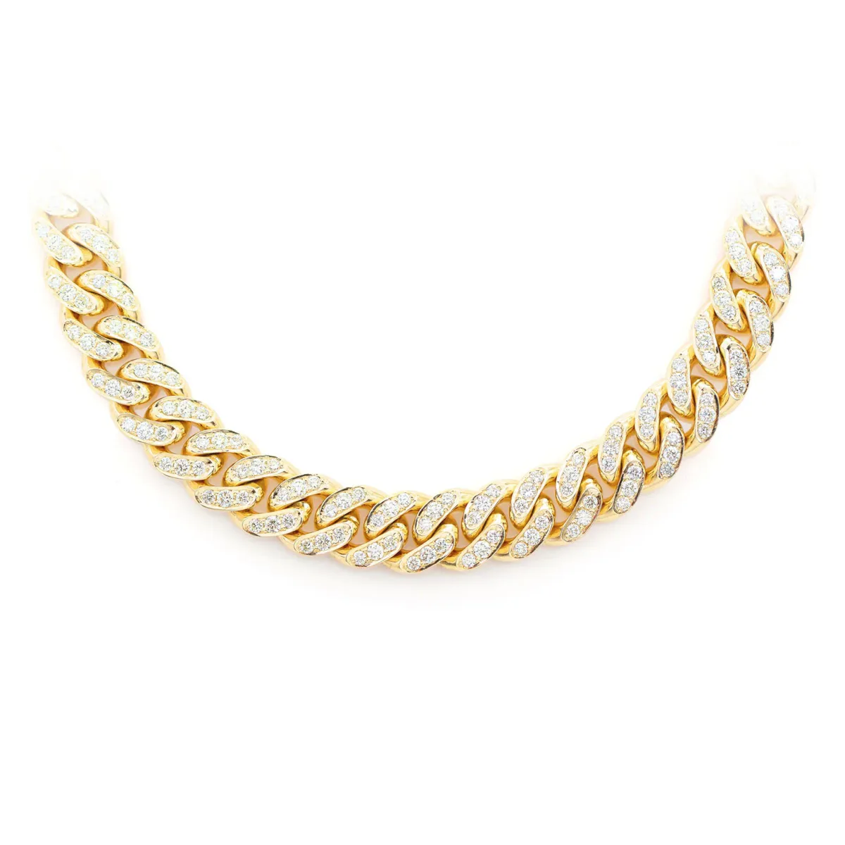 For Him Iced Miami Cuban Necklace in 8mm / 9.00ctw / Rose Gold / 16" – Necklace