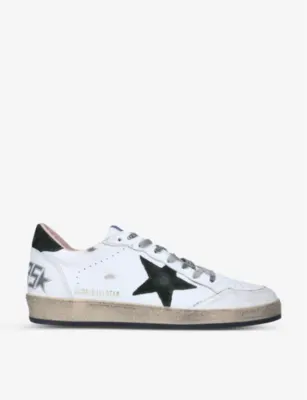 GOLDEN GOOSE Mens Ballstar low-top leather trainers - EUR 44 / 10 UK MEN in WHITE/OTH – Mens | Trainers | Lace up trainers