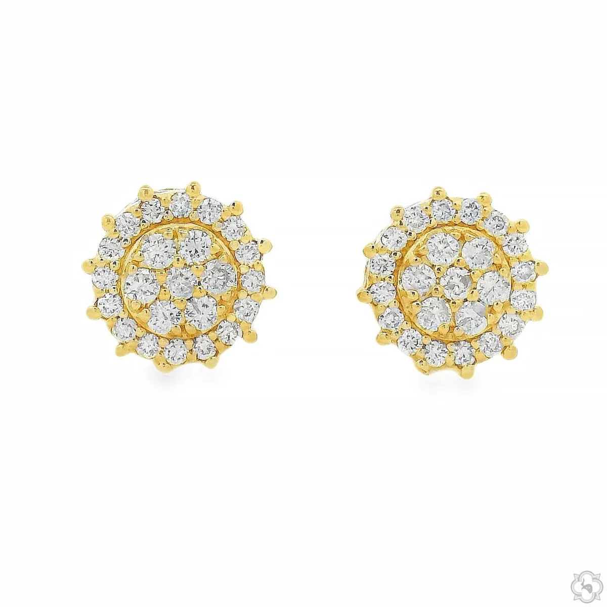 ANNA - LSM Sunburst Diamond Cluster Studs 70872 in Yellow Gold – Earrings