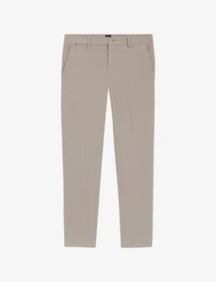 BOSS Modern-Fit Tapered-Leg Stretch Cotton-Garbadine Trousers - OPEN BEIGE - 33/32 in OPEN BEIGE – Mens | Trousers & shorts | Formal