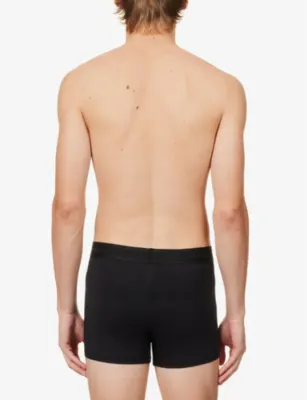 CHE Pack of three branded-waistband stretch-woven trunks detail 3