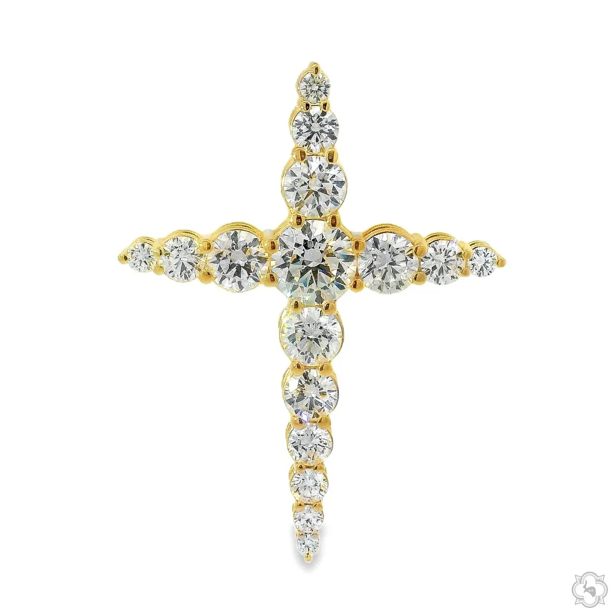 RINA - For Him CUSTOM CVD Jumbo Diamond Graduated Cross Pendant 70731 in Rose Gold – Pendant