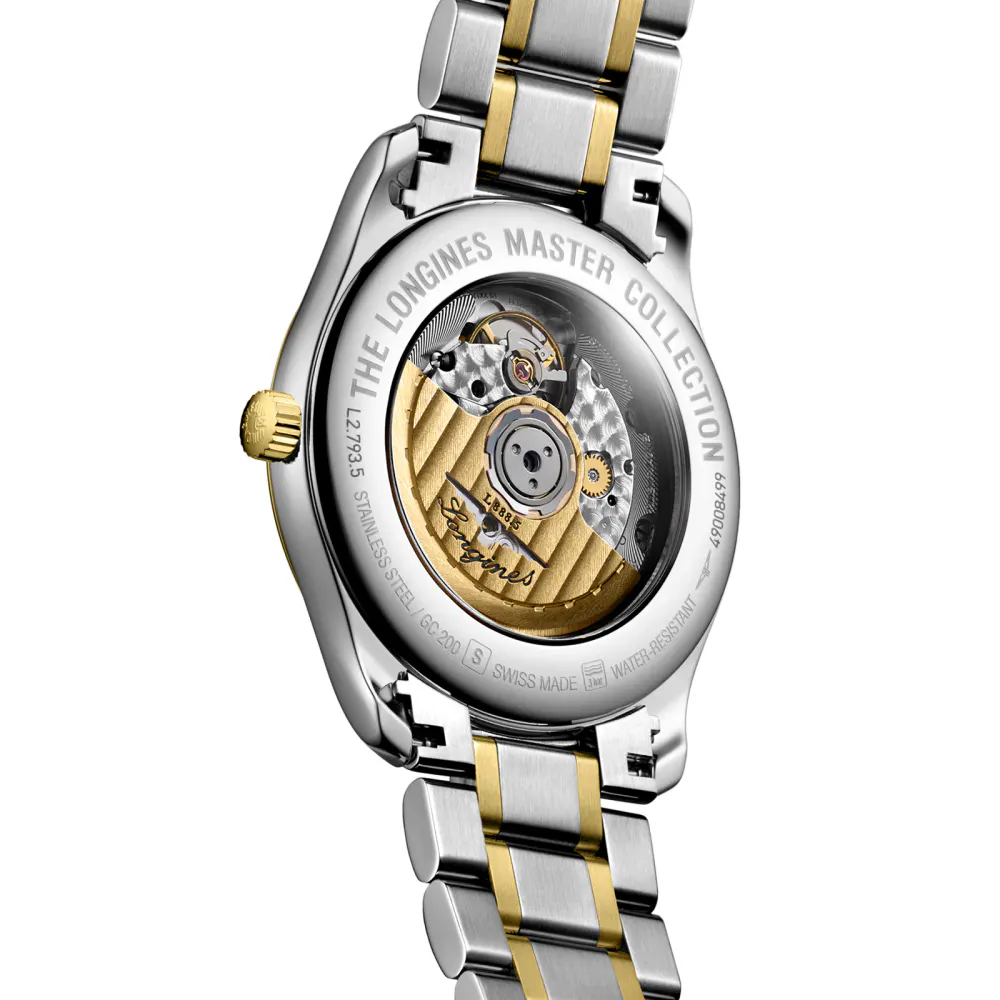 Longines Master Collection Stainless Steel and 18ct Yellow gold 40mm Mens Watch Silver detail 2