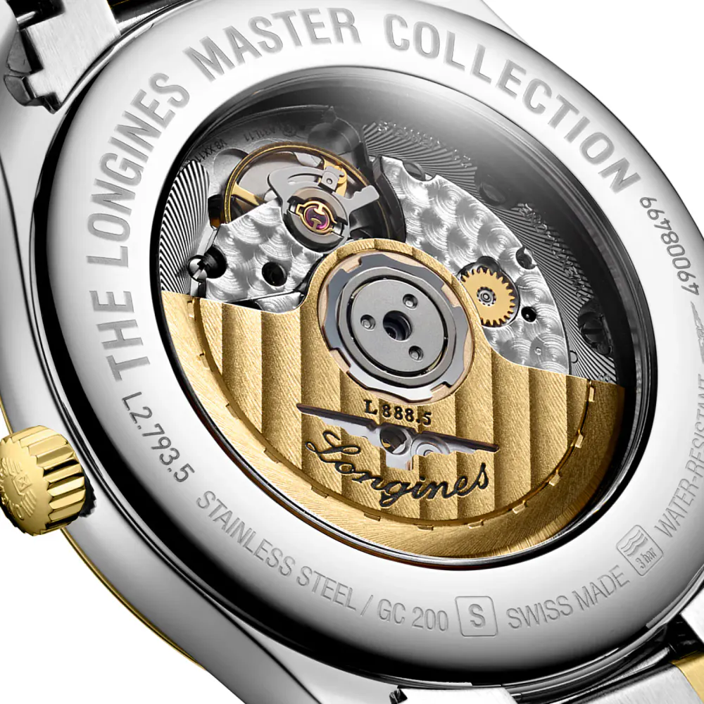 Longines Master Collection Stainless Steel and 18ct Yellow gold 40mm Mens Watch Silver detail 3