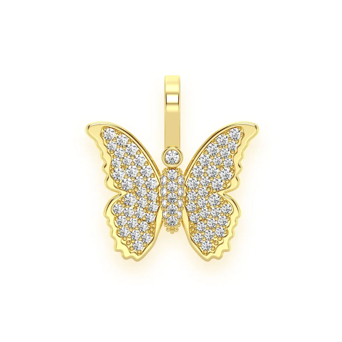 For Him Butterfly Pendant in 0.40ctw / Yellow Gold / Natural Diamond – Pendant