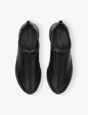 JOHN LOBB Stream Elastic Leather Trainers - EUR 44.5 / 10.5 UK MEN in BLACK, additional product view 2