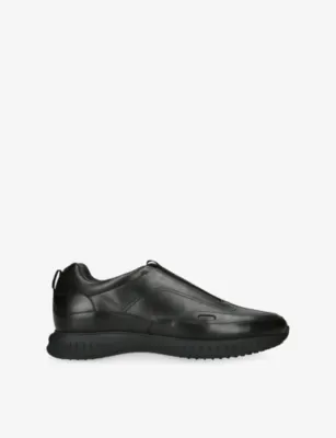 JOHN LOBB Stream Elastic Leather Trainers - EUR 44.5 / 10.5 UK MEN in BLACK – Mens | Trainers | Lace up trainers