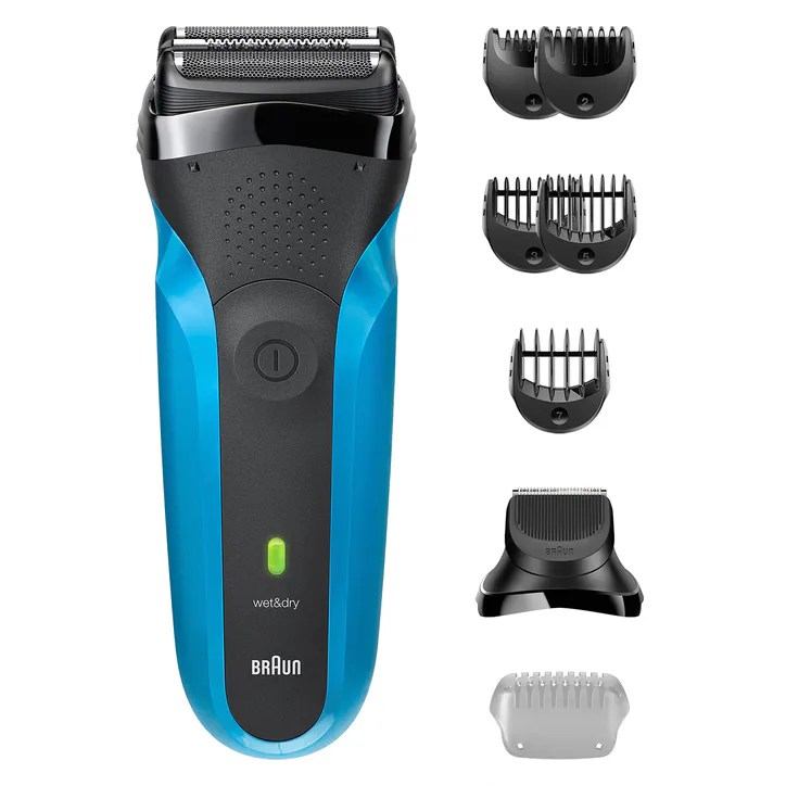 BRAUN Series 3 Shave&Style 310BT Electric Shaver, Wet & Dry Razor for Men, Black/Blue detail 3