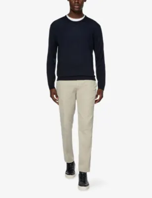 BOGGI MILANO Crewneck Merino Wool Jumper detail 2
