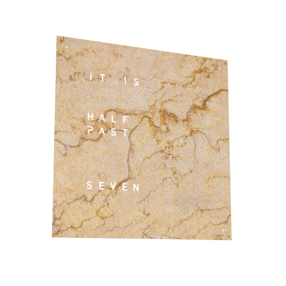 QLOCKTWO Earth 90 Creators Edition Wall Clock Desert in Beige, additional product view 2