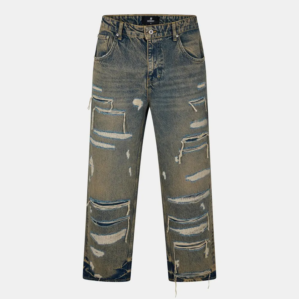 Represent Men's Denim Straight Leg Jeans