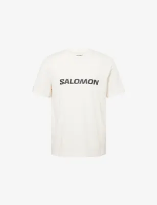 SALOMON Logo-Print Short-Sleeve Cotton T-Shirt in WHISPER WHITE – Mens | Tops & t-shirts | T-Shirts | Printed T-Shirts