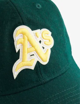 NEW ERA 9TWENTY Melton Oakland Felt Cap in DARK GREEN, additional product view 3