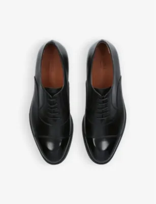 ZEGNA Torino tonal-stitching leather Oxford shoes - EUR 44 / 10 UK MEN in BLACK, additional product view 2