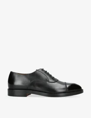 ZEGNA Torino tonal-stitching leather Oxford shoes - EUR 44 / 10 UK MEN in BLACK – Mens | Smart shoes | Derby shoes