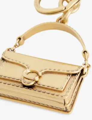 COACH Tabby Brass Bag Charm in BRASS, additional product view 2