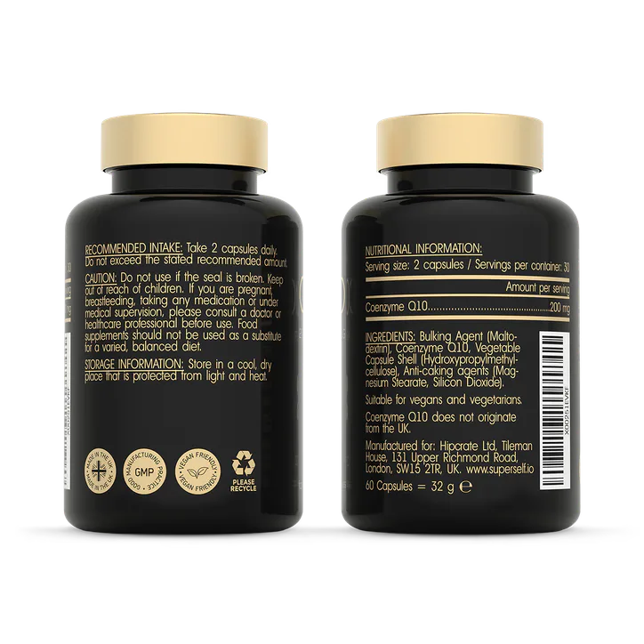 SuperSelf CoQ10 Coenzyme Q10 200mg 60 Capsules detail 2
