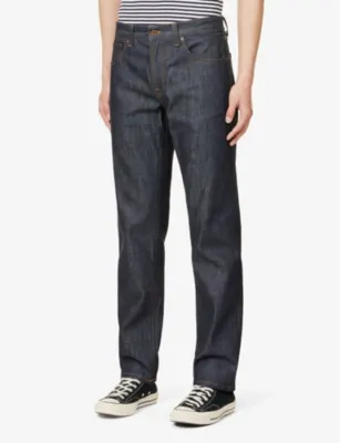 NUDIE JEANS Gritty Jackson straight-leg regular-fit denim jeans - 33/30 in Dry Old, additional product view 3