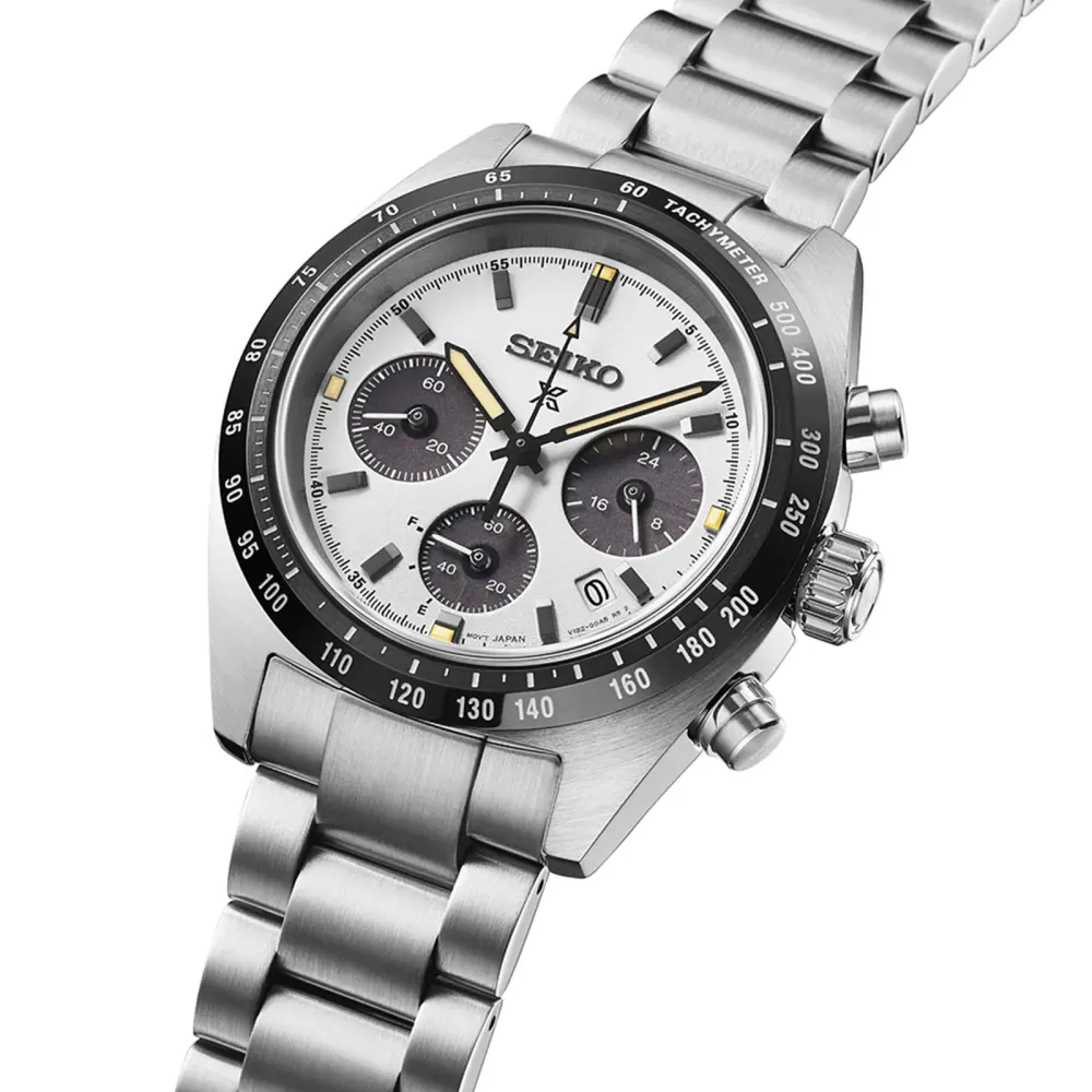 Seiko Prospex Speedtimer ‘Youngtimer’ 39mm Mens Watch White in White, additional product view 3