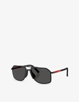 PRADA LINEA ROSSA PS B51S Pilot-Frame Metal Sunglasses detail 2