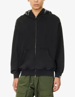 A BATHING APE Shark Relaxed-Fit Cotton-Jersey Hoody detail 3