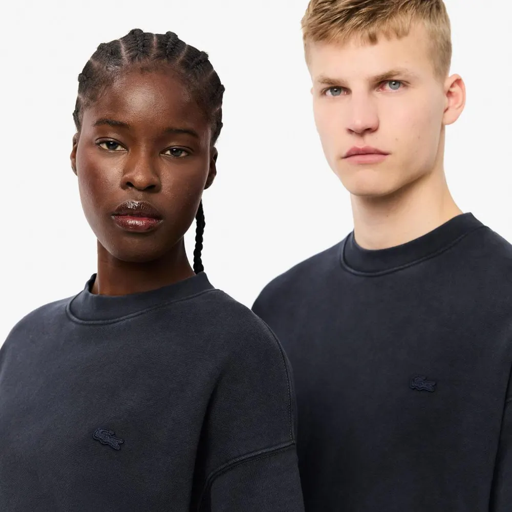 Lacoste Loose Fit Washed Effect Fleece Sweatshirt detail 3