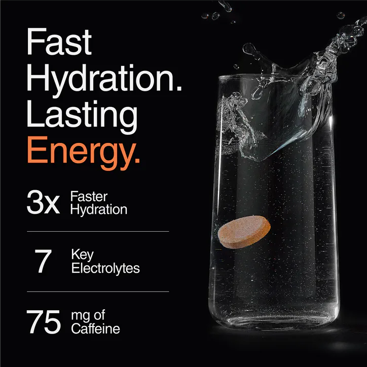 Phizz Daily Energy Caffeine, Electrolytes and Vitamins Effervescent Orange 20 Tablets detail 3