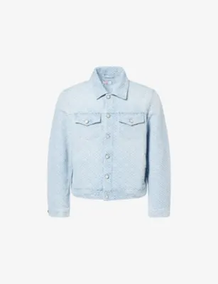 CASABLANCA Monogram-Print Embroidered Denim Jacket