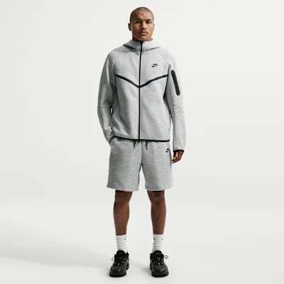 Nike Tech Men's Fleece Shorts - Dark Grey Heather/Black
