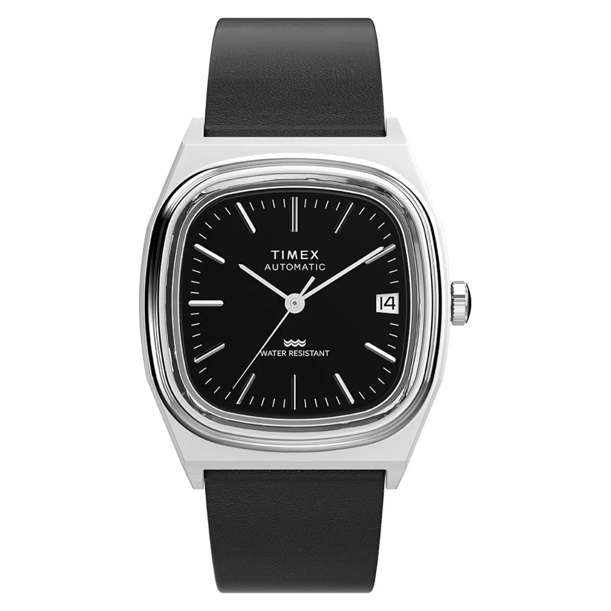 Timex E Line Automatic 1983 34mm Mens Watch Black