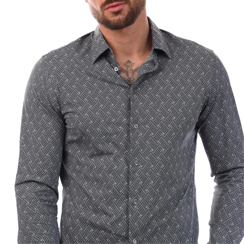 Emporio Armani Emporio Armani Shirt Oxford Mens in Multi Colour, additional product view 2