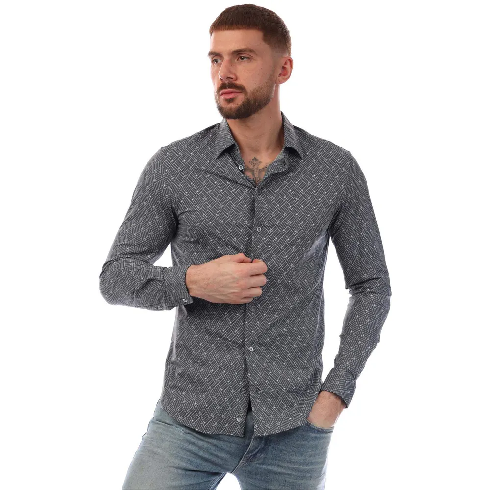 Emporio Armani Emporio Armani Shirt Oxford Mens in Multi Colour – Clothing