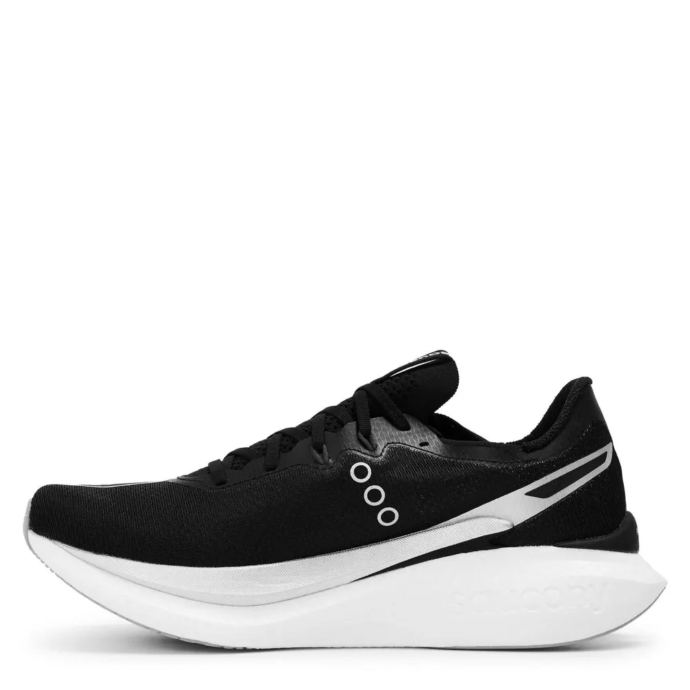 Saucony Men's Running Shoes in Black/Silver, additional product view 2