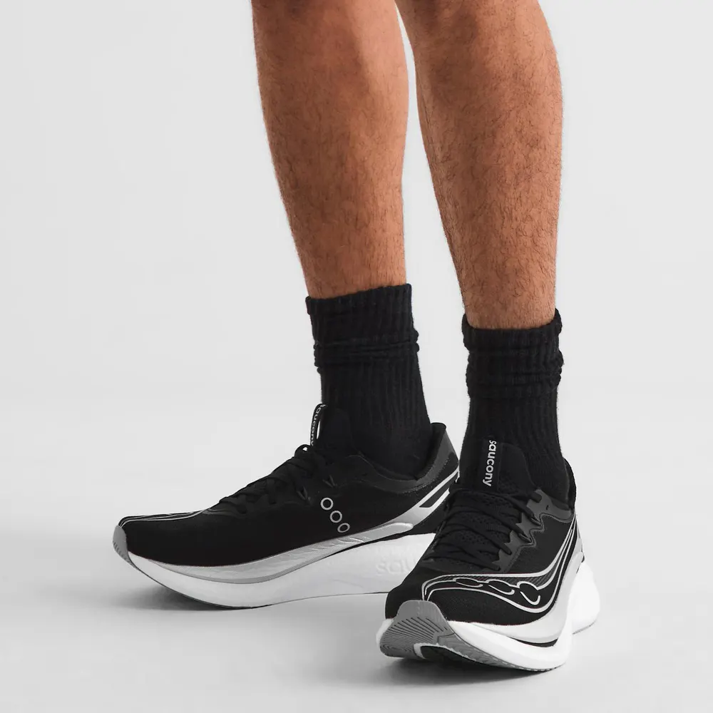 Saucony Men's Running Shoes in Black/Silver, additional product view 3