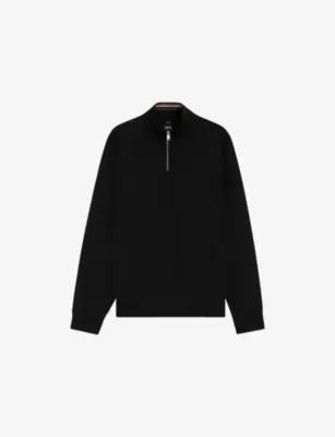 BOSS High-Neck Long-Sleeves Cotton-Jersey Sweatshirt