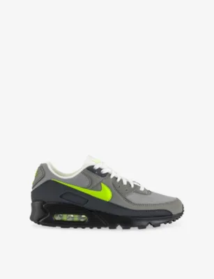 For Him Air Max 90 Woven Trainers - 8.5 in BLACK NEON YELLOW ANTHRA – Mens | Trainers | Lace up trainers