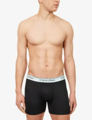 CALVIN KLEIN Micro Stretch Pack of Three Stretch-Woven Boxer Briefs detail 2