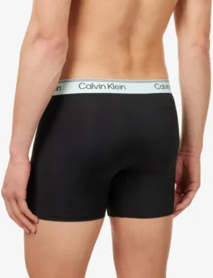 CALVIN KLEIN Micro Stretch Pack of Three Stretch-Woven Boxer Briefs detail 3