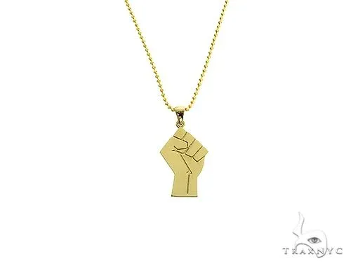MARYAM - For Him FACTORY CONSCIOUS 10K Gold Power Fist, BLM, Pendant Set 66333 in Rose / 18 Inches – Pendant Set