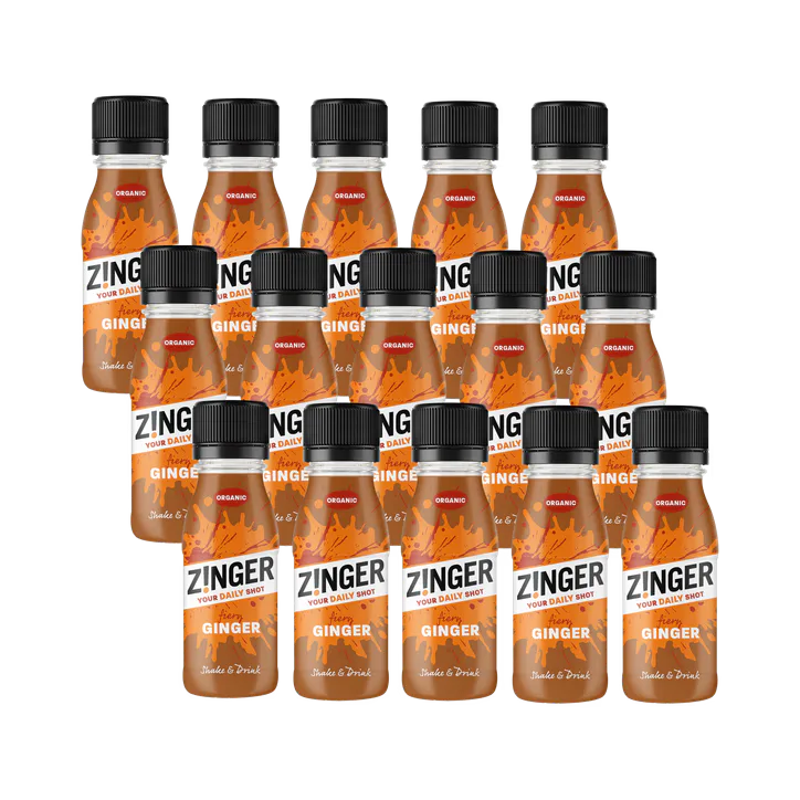 James White Drinks Organic Ginger Zinger Shots (Full Box) 15x 70ml – Food & Drink > Drinks & Juices > Multipack Drinks